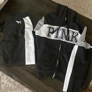 Pink Victoria Secret 2 piece jogging set